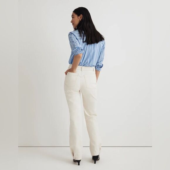 Madewell NWT Snap Hem Perfect Vintage Wide-Leg Jeans Size 26 in Vintage Canvas - Picture 4 of 13